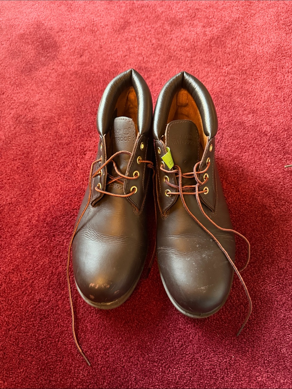 Timberland Dark Brown Lace-Up Waterproof Work Boots